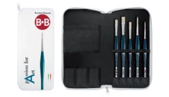BORCIANI BONAZZI Passion For Art Kit - 5 Anti-rolling Brushes, UNICO Off-white Fiber