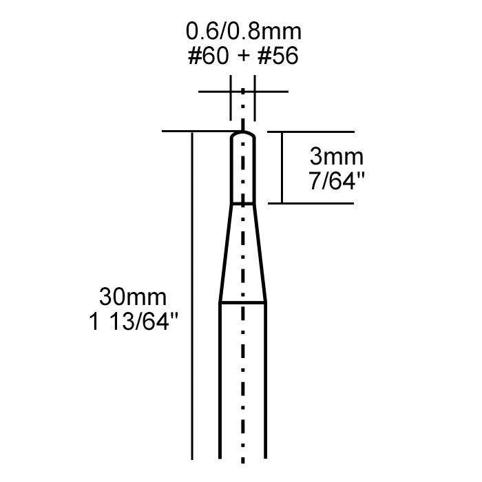 Proxxon - Tungsten Carbide Spear Drills 2 Pcs. (1/64" + 1/32") - Image 2
