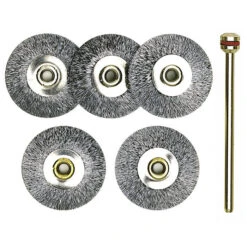 Proxxon - Carbon Steel Wheel Brushes, 5 Pcs., 7/8"