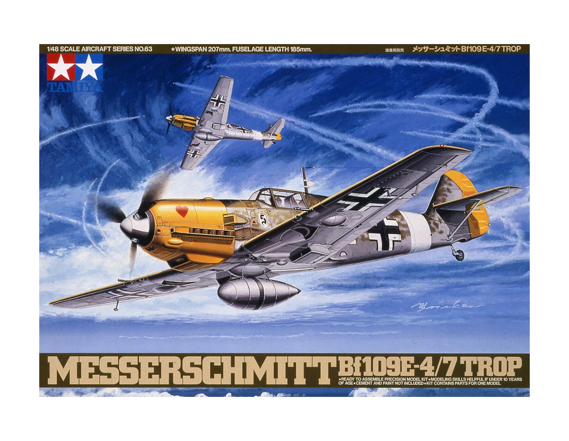 Tamiya MESSERSCHMITT BF109E-4/7 TROP 1/48 Scale