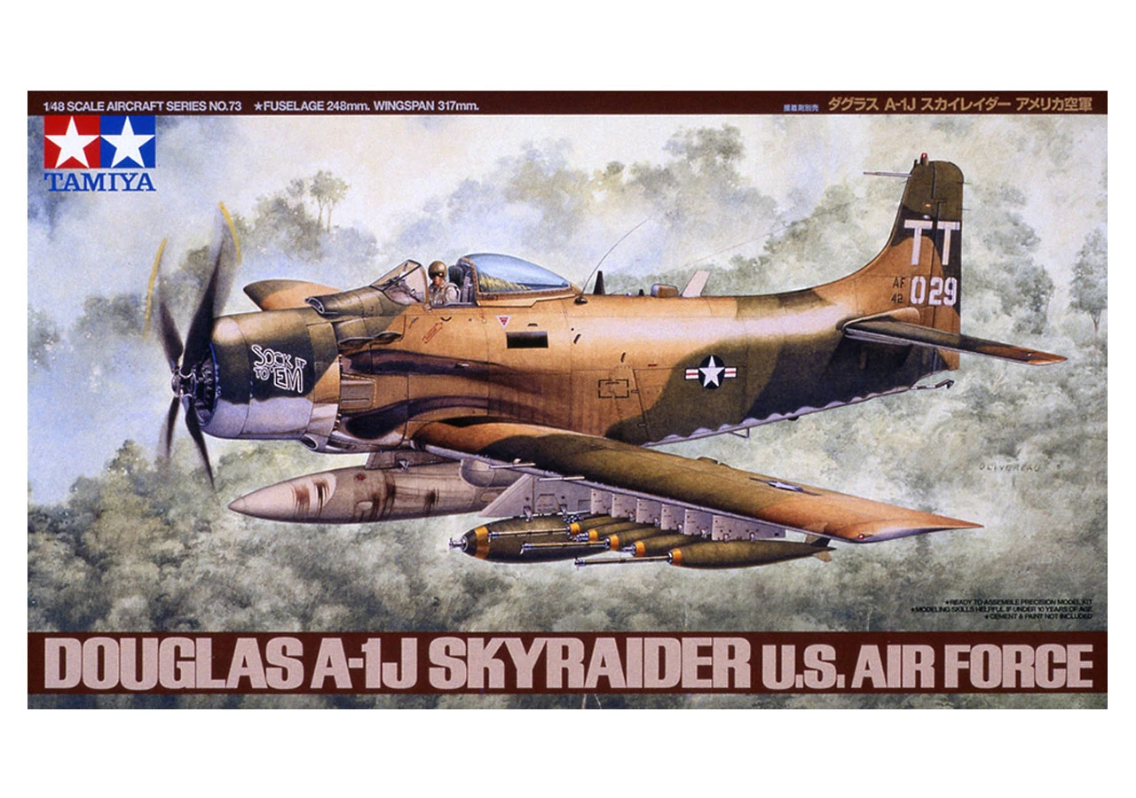 Tamiya 61073 DOUGLAS A-1J SKYRAIDER USAF 1/48 Scale - Image 4