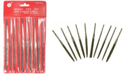 10-Pc. 5-1/2" (5mm X 127mm) Needle File Set, Premium Quality, Medium Cut