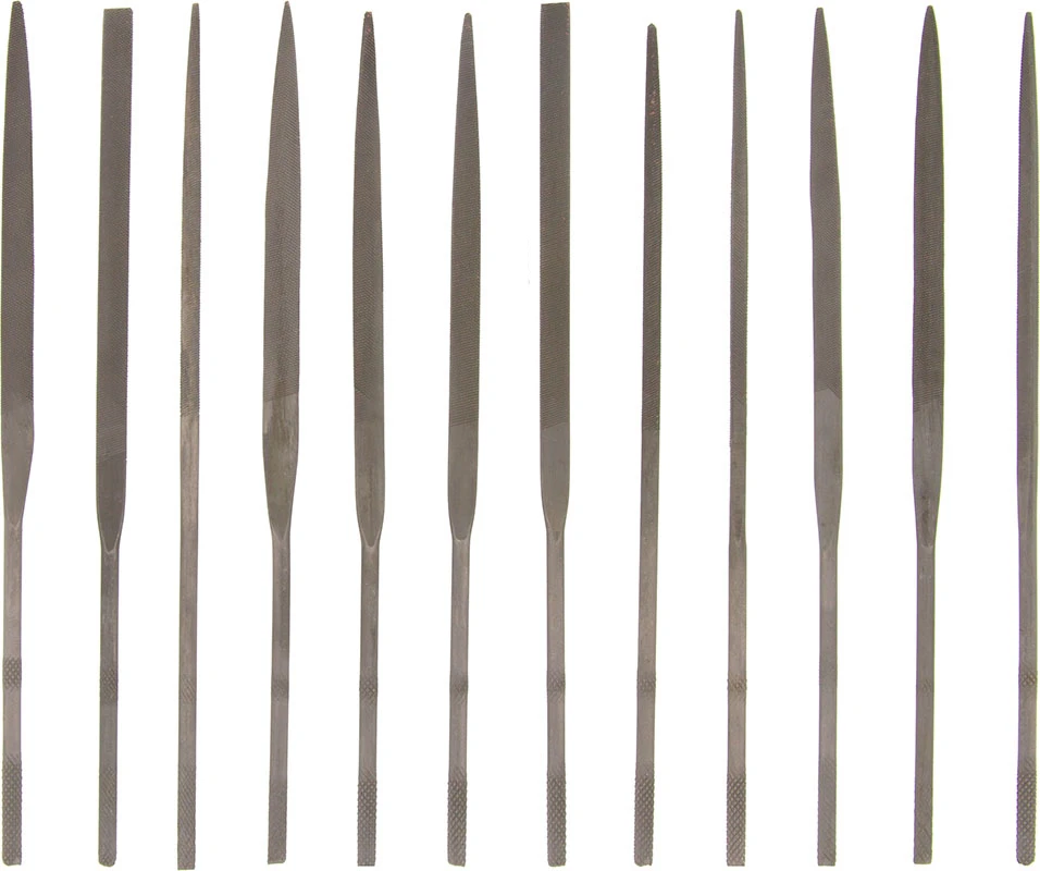 Hawk Fine Cut Needle File Set, 12Pc. 5-1/2" (3mm X 140mm) - Image 2