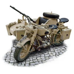 Italeri Zundapp KS750 With Side Car 1:9 Scale - Image 2