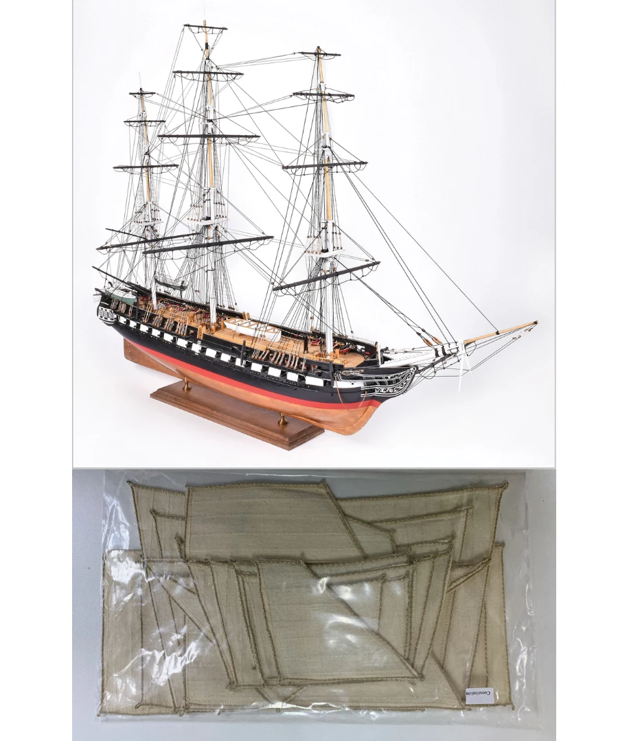 Set Of 16 Sails For Model Shipways Constitution 1:76 Scale - Image 3