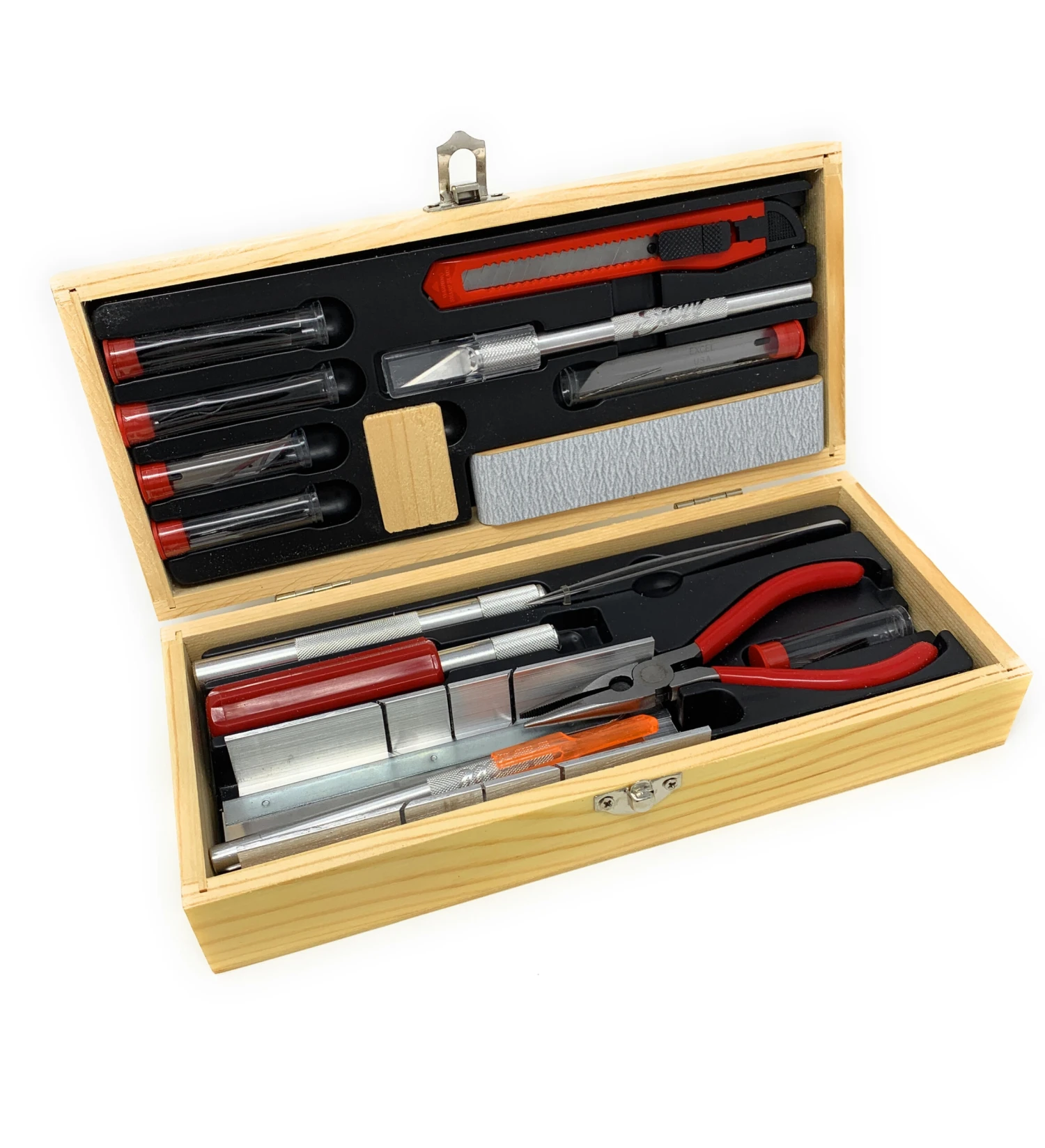 Excel Deluxe Ship Modelers Tool Set In Wooden Box