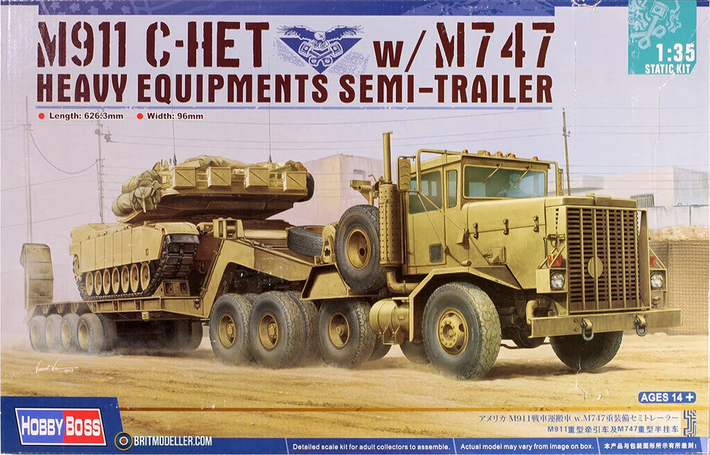 HOBBY BOSS M911 C-HET W/M747 HVY EQUP SEMI-TRAILER 1/35 Scale