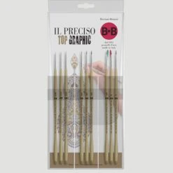 Borciani E Bonazzi 26742 "IL PRECISO" Top Graphic 9 Brush Kit