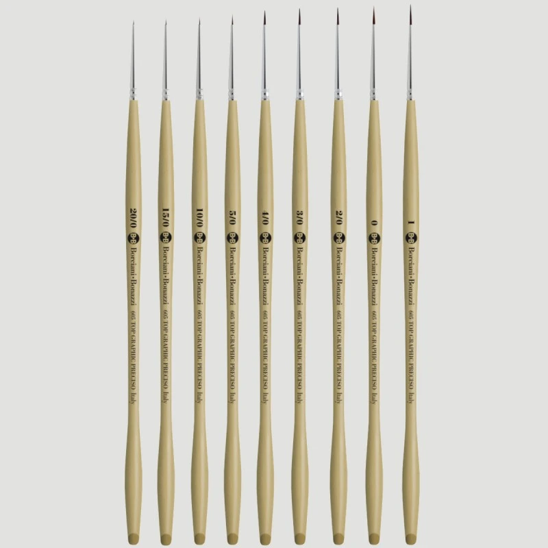 Borciani E Bonazzi 26742 "IL PRECISO" Top Graphic 9 Brush Kit - Image 2