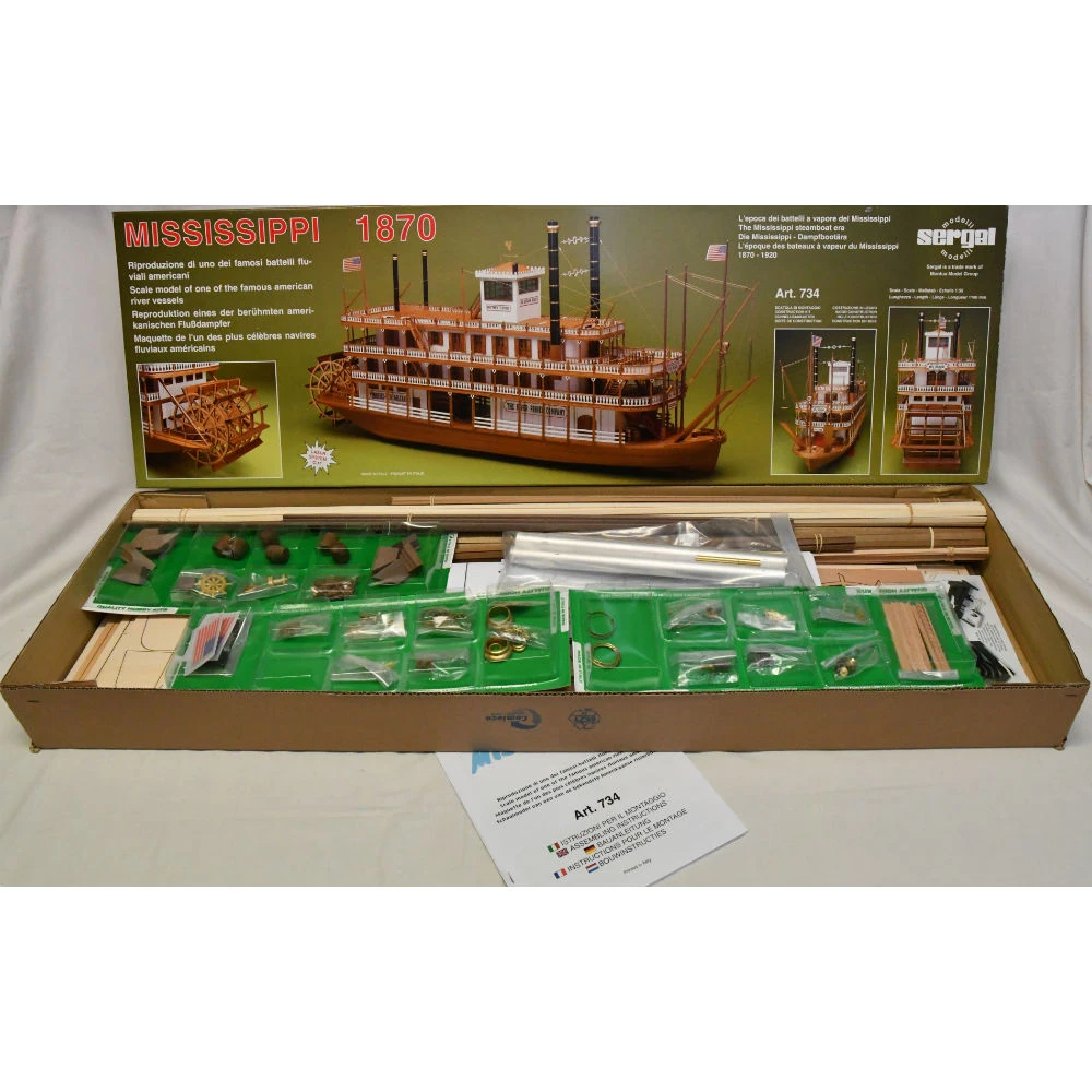 Mantua 734 Mississippi River Steamboat Model Ship Kit - 1:50 Scale - Image 2