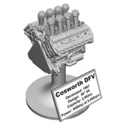 Tameo 1967 - 1976 Ford Cosworth DFV F1 V8 Engine 1:43 Scale Kit