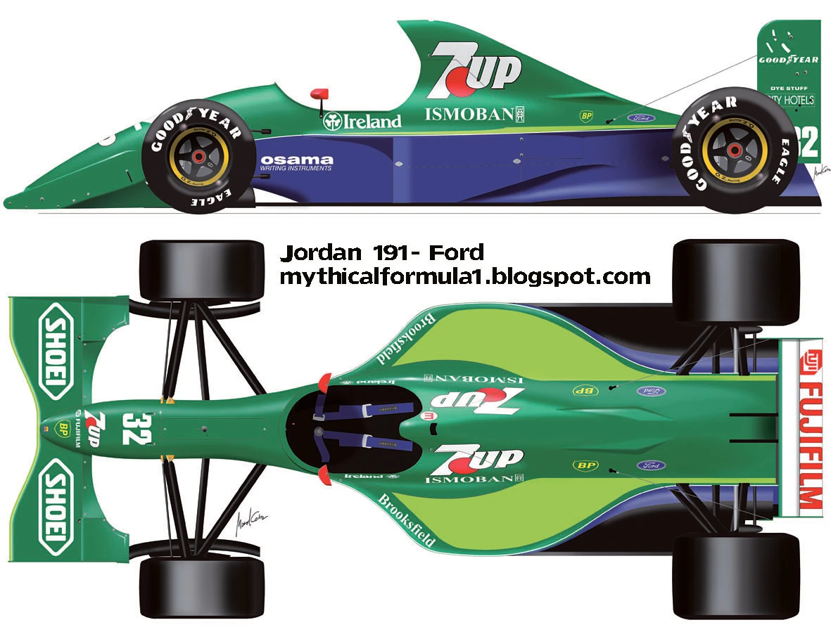 Tameo TMK143 Jordan 191 Ford - 1991 - White Metal Car Kit - Scale 1:43, Made In Italy - Image 4