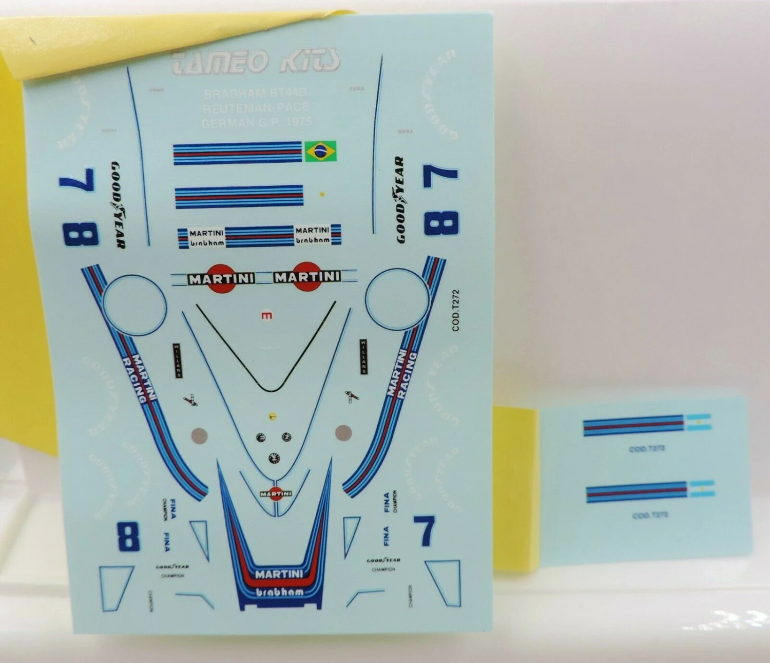 Tameo TMK 294 Brabham Ford BT-44B - White Metal Car Kit - Scale 1:43, RP-GB - Image 9