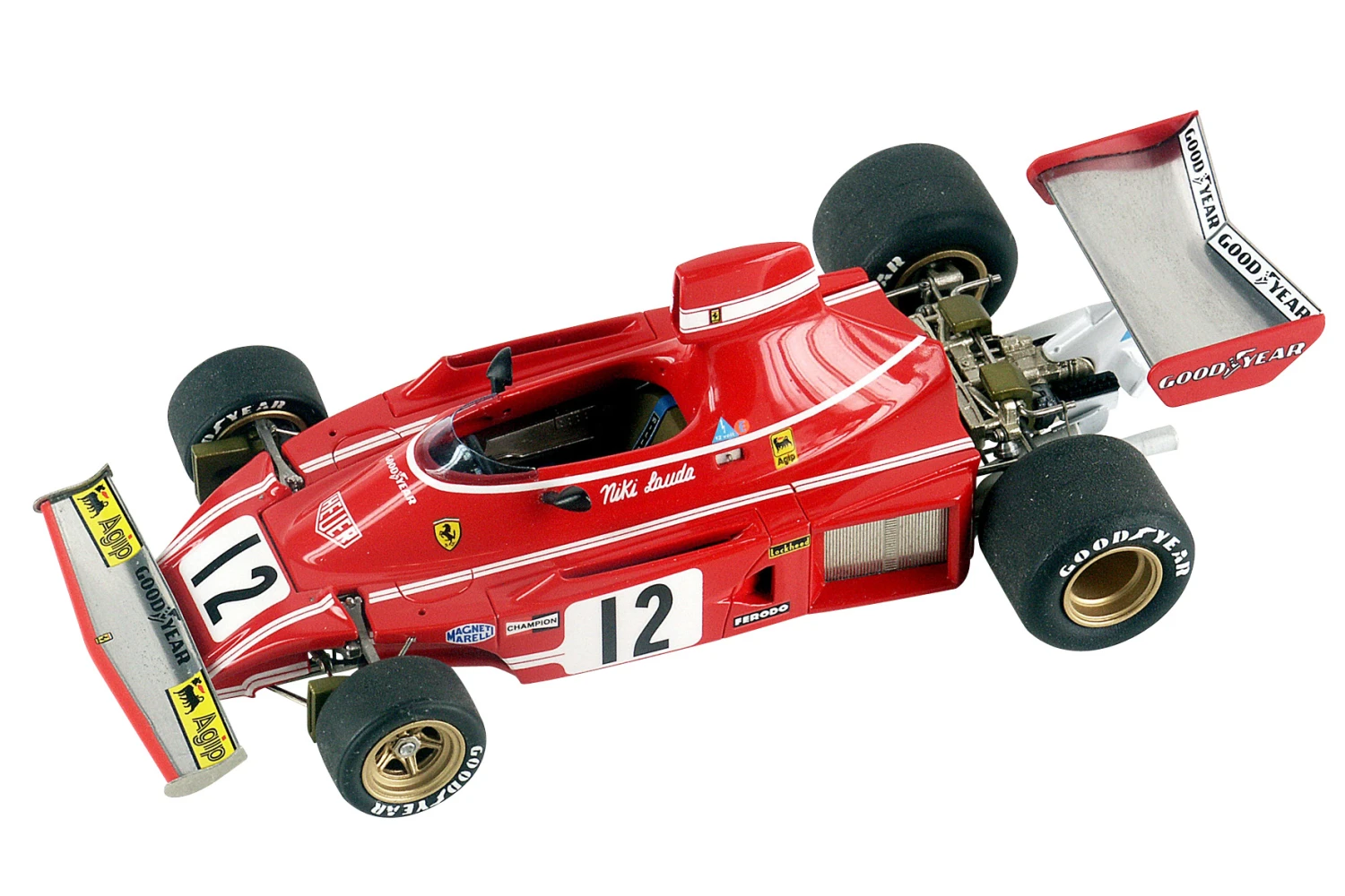 Tameo TMK 355 FERRARI 312 B3 GP Holland 1974 - White Metal Car Kit - Scale 1:43 - Image 2