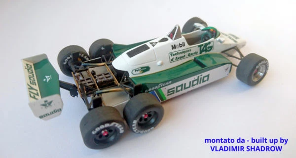 Tameo Williams FW-08b Ford "Test Car" 1982 White Metal Car Kit Scale 1:43 - Image 5