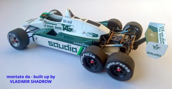 Tameo Williams FW-08b Ford "Test Car" 1982 White Metal Car Kit Scale 1:43 - Image 4