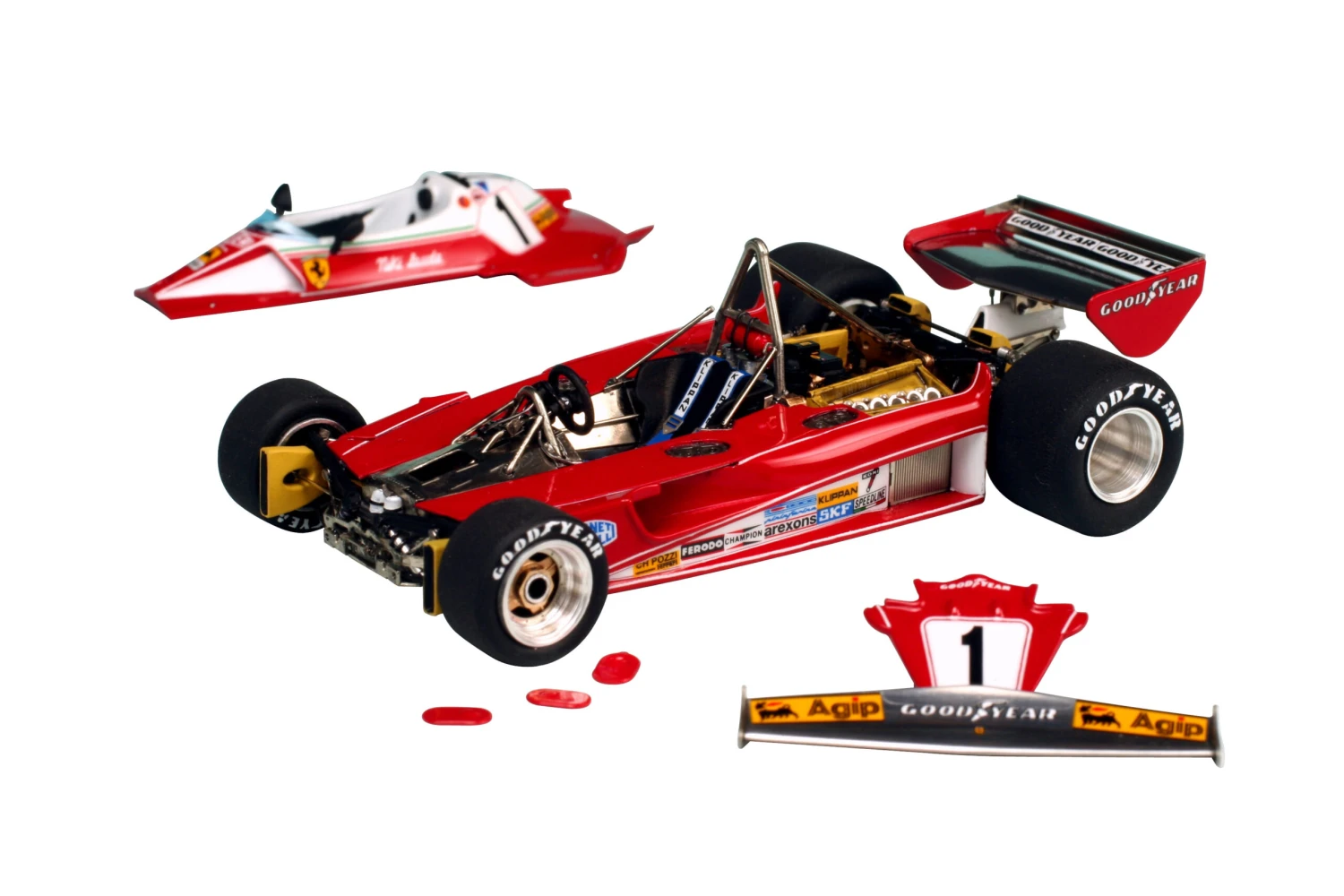 Tameo TMK357 Ferrari 312T2 - 1976 - White Metal Car Kit - Scale 1:43, Made In Italy
