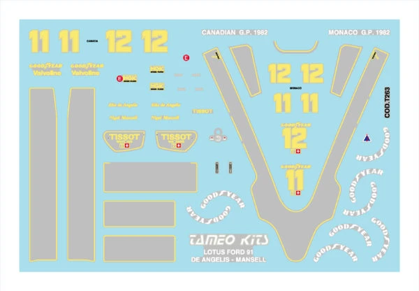 Tameo TMK287 Lotus 91 Ford Cosworth - 1982 - White Metal Car Kit - Scale 1:43, Made In Italy - Image 2