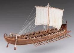 Dusek D001 Greek Bireme - Wood Plank-on-Frame Model Kit - 395 Mm (16") Long 1:72 Scale