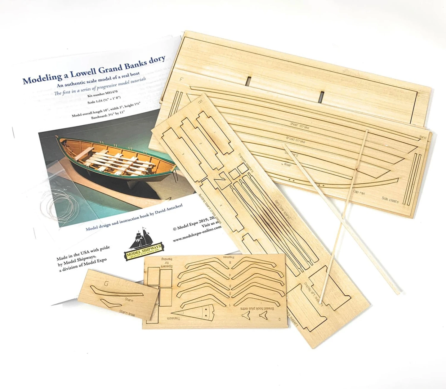 Model Shipways Lowell Grand Banks Dory With Tools 1:24 Scale Skill Level I Of The Shipwright Learning Series. - Image 7
