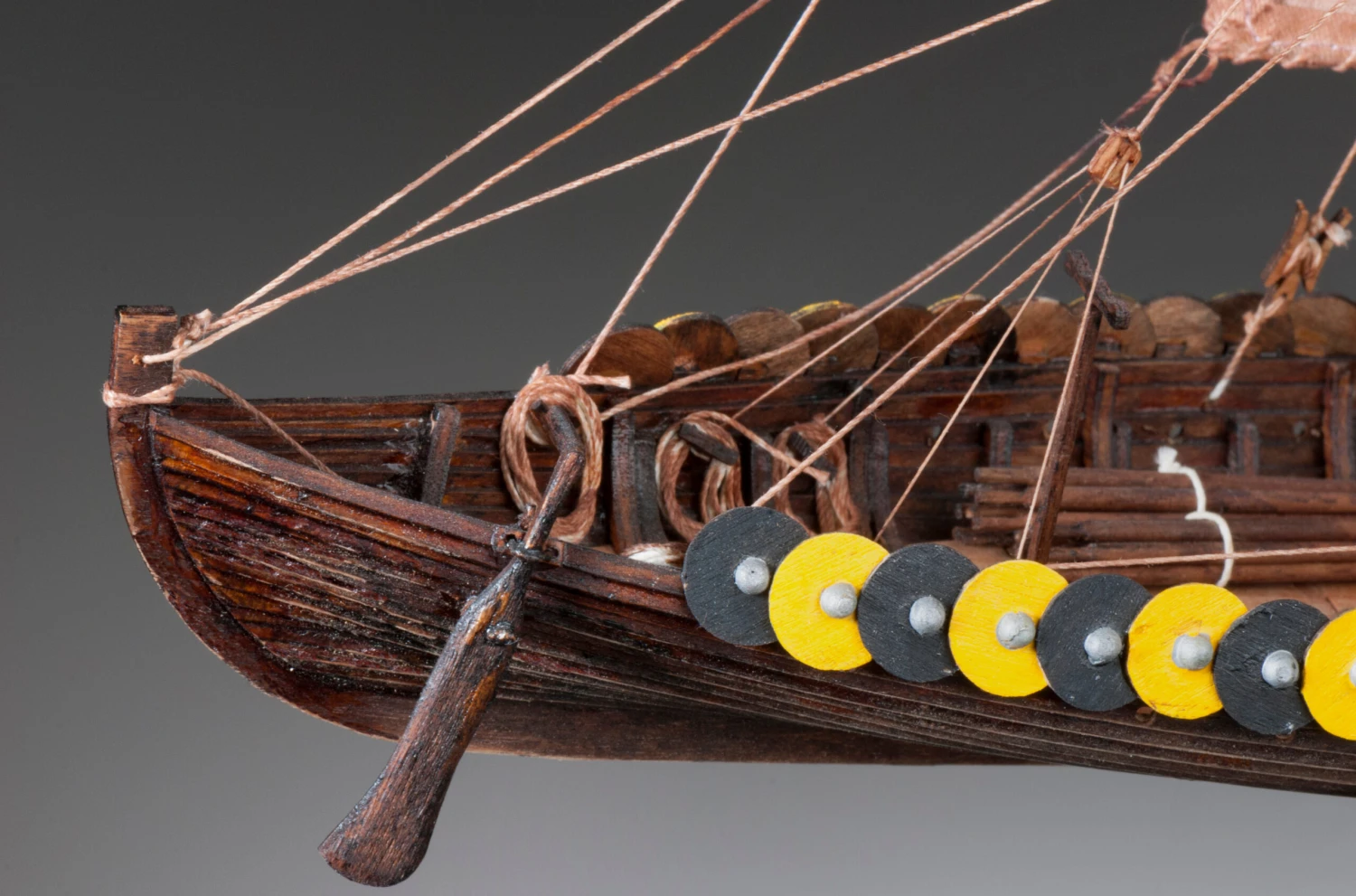 Dusek D002 Viking Gokstadt - Plank-On-Frame Wood Ship Model Kit - 1:72 Scale - 305mm (12-1/4") Long - Image 5