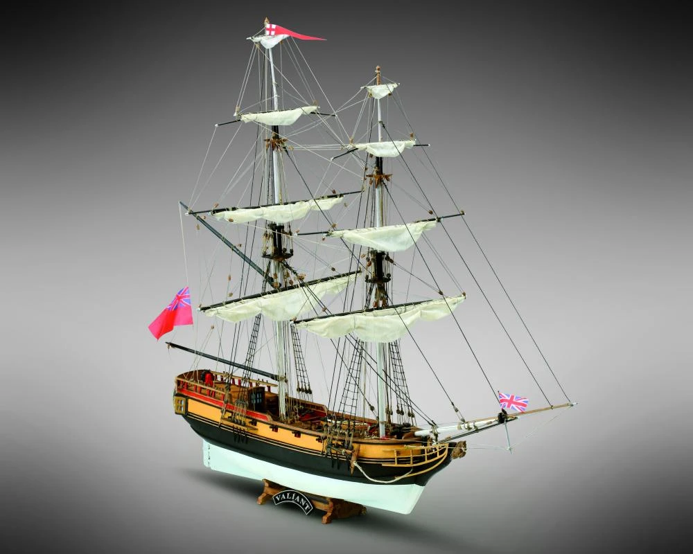 Mamoli MV81 HMS Valiant Model Ship Kit - British Brig 1759 - Scale 1/66 - Length 27.4 In, Height 22.4 In - Image 2