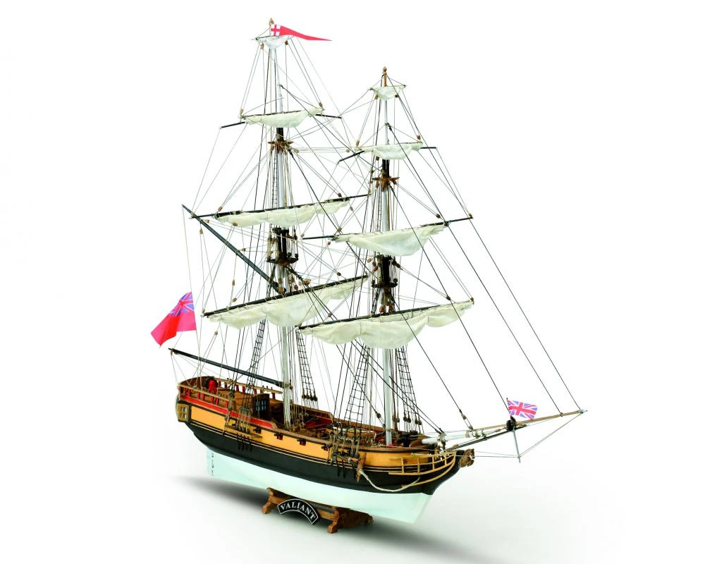 Mamoli MV81 HMS Valiant Model Ship Kit - British Brig 1759 - Scale 1/66 - Length 27.4 In, Height 22.4 In
