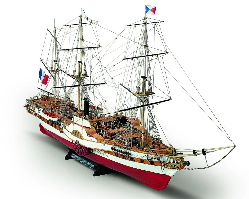 Mamoli MV23 LORENOQUE French Steam And Sail Paddle Wheeler 1/100 Length: 835 Mm, Height:455mm