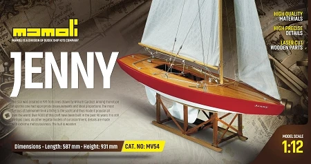 Mamoli MV54 Jenny - Wood Plank-On-Frame Ship Model Kit -Length: 587 Mm (23"), Height: 931mm (37") Scale 1/12 - Image 2