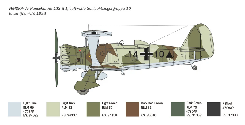 Italeri #2819 Henschel HS123 1:48 Scale - Image 3